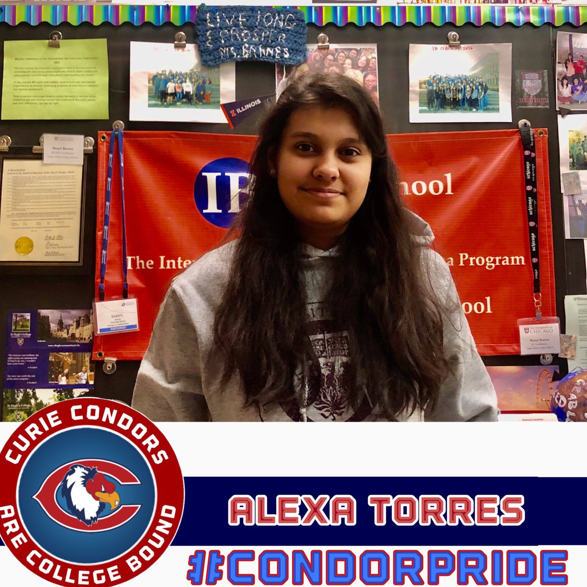 CurieHS's tweet photo. Congratulations to IB Diploma Candidate Alexa Torres for winning the Wentcher Scholarship! Alexa will be awarded the $40,000 to help her with expenses toward her degree at the University of Chicago.
We are very proud of your efforts Alexa!
#curieIB
#condorpride #Classof2020 https://t.co/zhtlVyFHQi