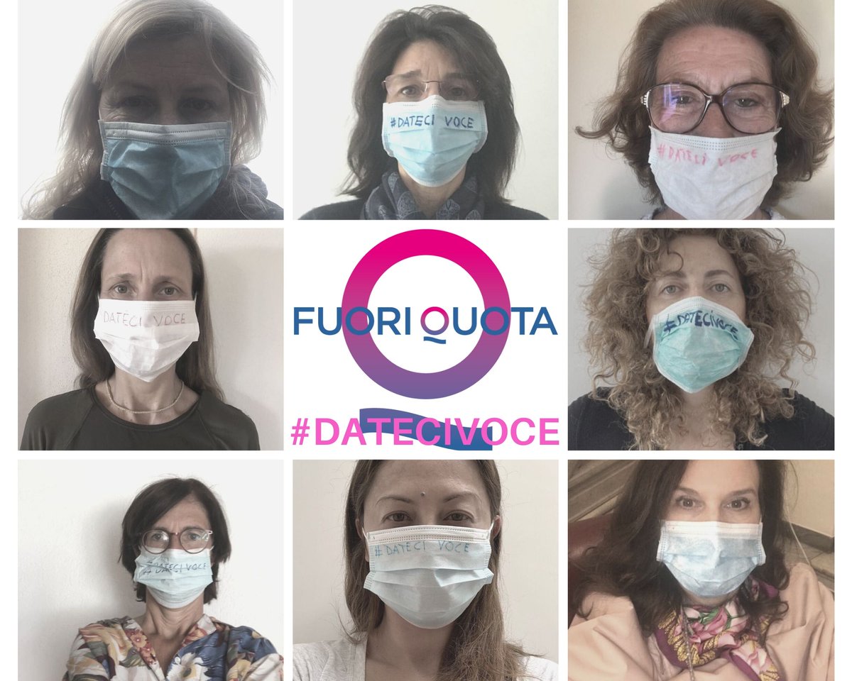 #FuoriQuota aderisce al flashmob virtuale #datecivoce perché sia inclusa la visione delle #donne nel processo di ricostruzione del Paese attraverso un'adeguata rappresentanza femminile nei ruoli di decision making