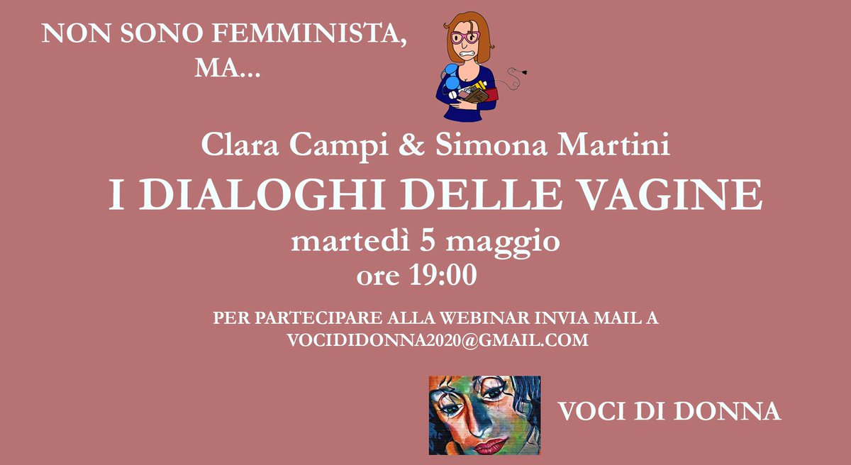 IMPORTANTE!

Per partecipare alla conferenza #iDialoghidelleVagine è necessario inviare una mail a
vocididonna2020@gmail.it

Vi risponderemo inviandovi il link alla piattaforma di webinar per seguire l'evento.
#femminismo #PrendiamoPosizione