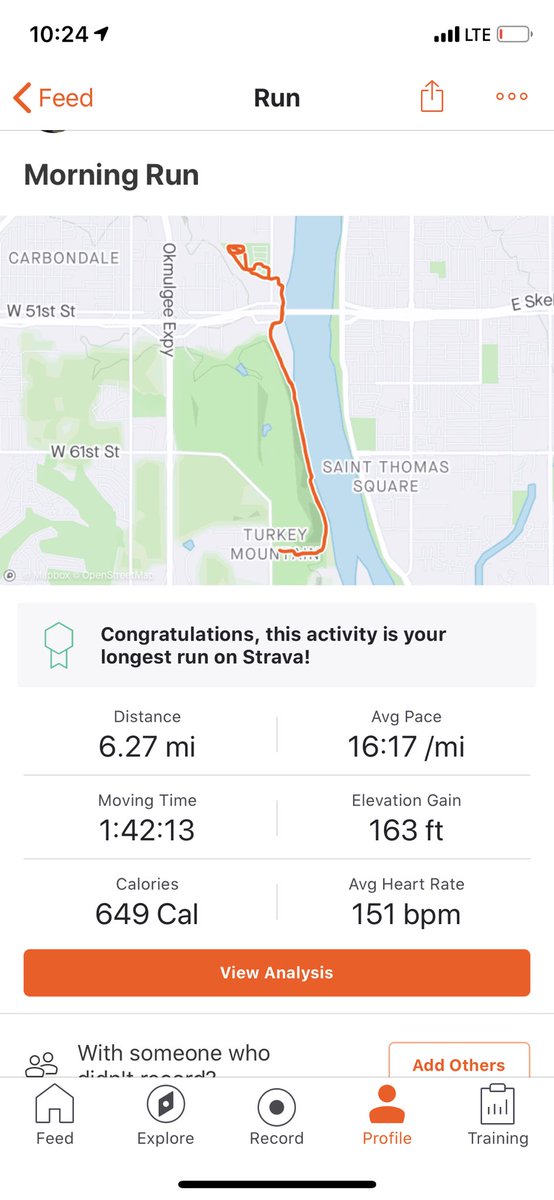 HopeSpringer88's tweet photo. Not upset with this pace considering I haven’t ran in a while. Gotta get back at it stronger than before! https://t.co/B8mwsimiY3