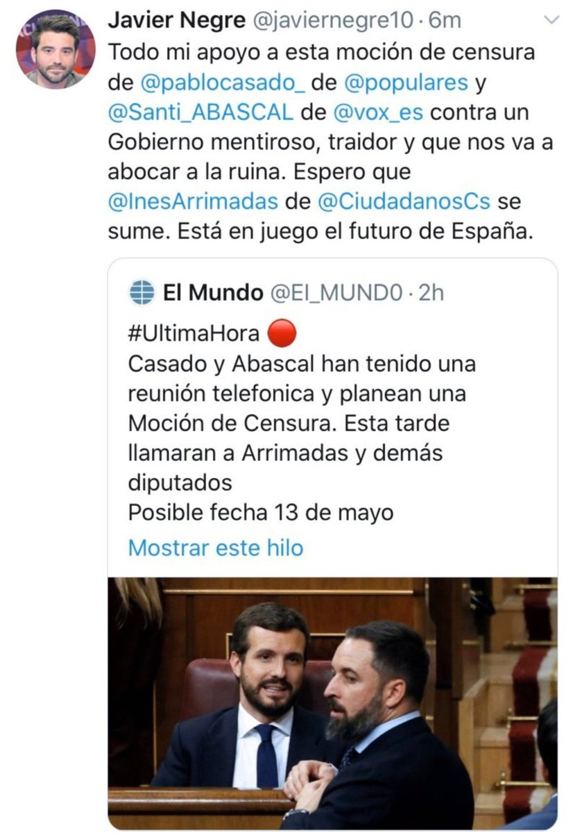 mdavidmoreno's tweet photo. 👨‍🏫 Lección de primero de periodismo @JavierNegre10: ¡CONTRASTAR LAS FUENTES! https://t.co/eId7i6ZVqn