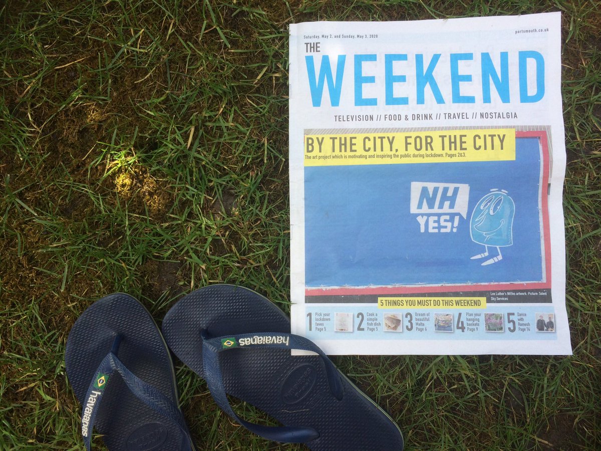 Scubachan's tweet photo. Today’s front cover is awesome! @LEX_LX @NHSuk @StrongIslandUK @southseafolk @SSeaLifestyle @ArtSpacePompey @SouthseaGallery @PortsmouthLife @portsmouthuni https://t.co/27GscZbOZf