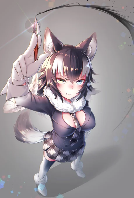 オオカミ先生お出迎え記念!!
私が初めて描いたオオカミ先生♪

#けものフレンズ3 
#けものフレンズ 
