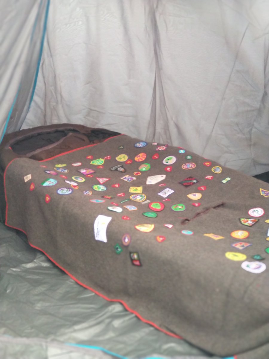 Tent up. Bed made. All set for the #CampAtHome