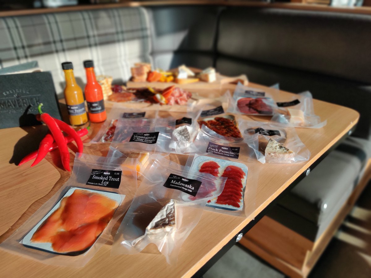 NorthernMavBeer's tweet photo. Have you Picked up some of our delicious Charcuterie? All packaged up for your weekend needs! Retail store open 11am to 11pm.
#northernMaverickBrewing #craftbeerTO #charcuterie #foodieTO #ontariofood #yum #savehospitalityca https://t.co/m1EGmYnr2l