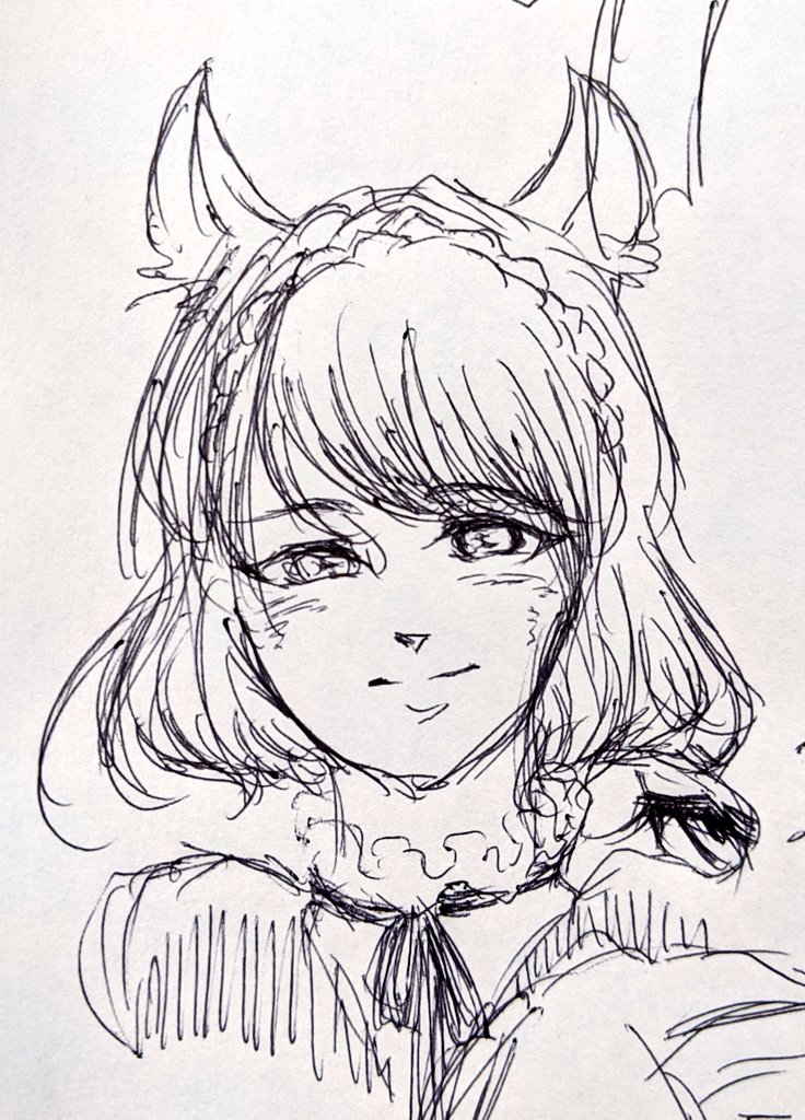 旦那のミコッテを落書き #FF14 