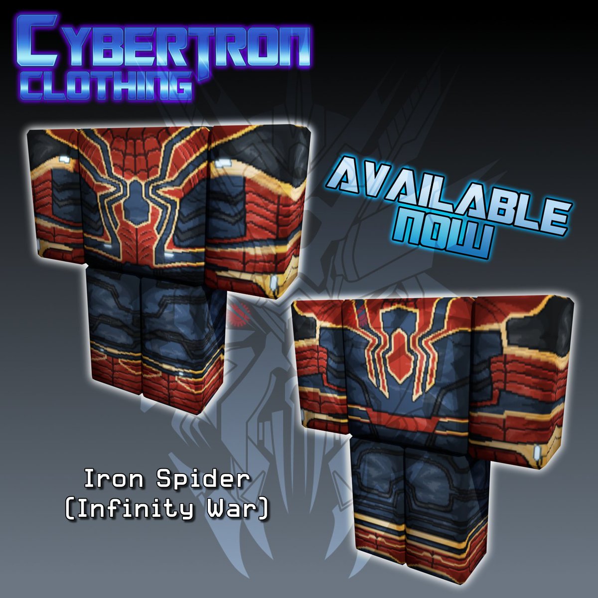 Blackout On Twitter The Iron Spider Armor From Infinity War Is Now On Sale Buy It On Cybertron Clothing Https T Co 6yn78qwiz0 Https T Co Lraompjap1 Https T Co K8gohzsm83 Roblox Robloxdev Robloxclothing Robloxgfx Spiderman Infinitywar - spiderman t shirt roblox