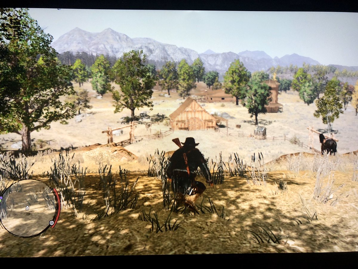 My Red Harlow character went through a time dilation portal as in my head canon, he’s still in the 1880’s and the Marston Ranch shouldn’t be here.Still a wanted man for the killing of Governor Griffin, he’s ballsy for coming back to the U.S. #RedDeadRedemptionMultiplayer