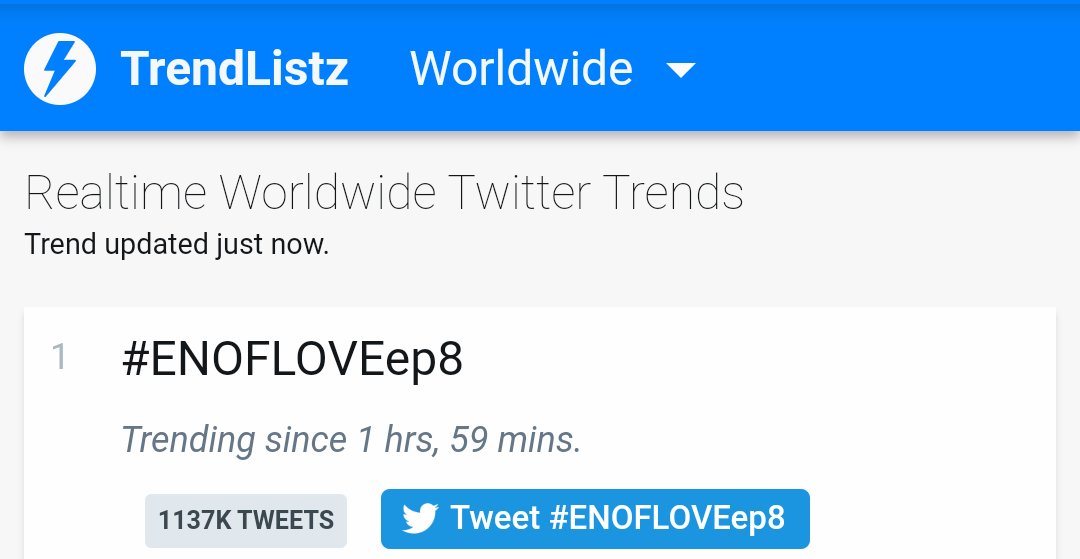 BLUPDATE2020's tweet photo. Still trending for 2hrs --- hold #1 Worldwide for more than 30mins already.

#ENOFLOVEep8 https://t.co/NSe9vjJGSi