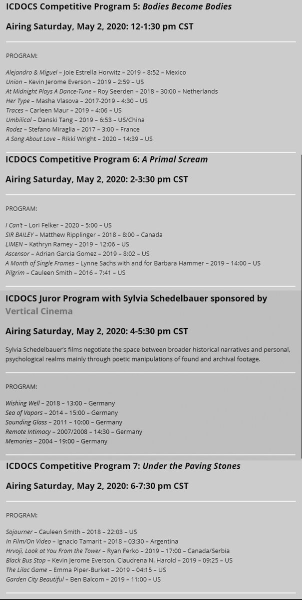 ACRE_TV's tweet photo. Last day of @IowaCityDocs on ACRE TV!! Four very good programs of experimentalish, docish film and video work. The first starts in 20 minutes: https://t.co/Xcwh3RlLLC