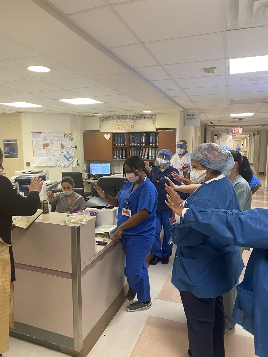 Beautiful blessing service done by our @NYPQueens Deacon Mike. He went from unit to unit offering a blessing, song, and prayer for our #HealthcareHeroes!