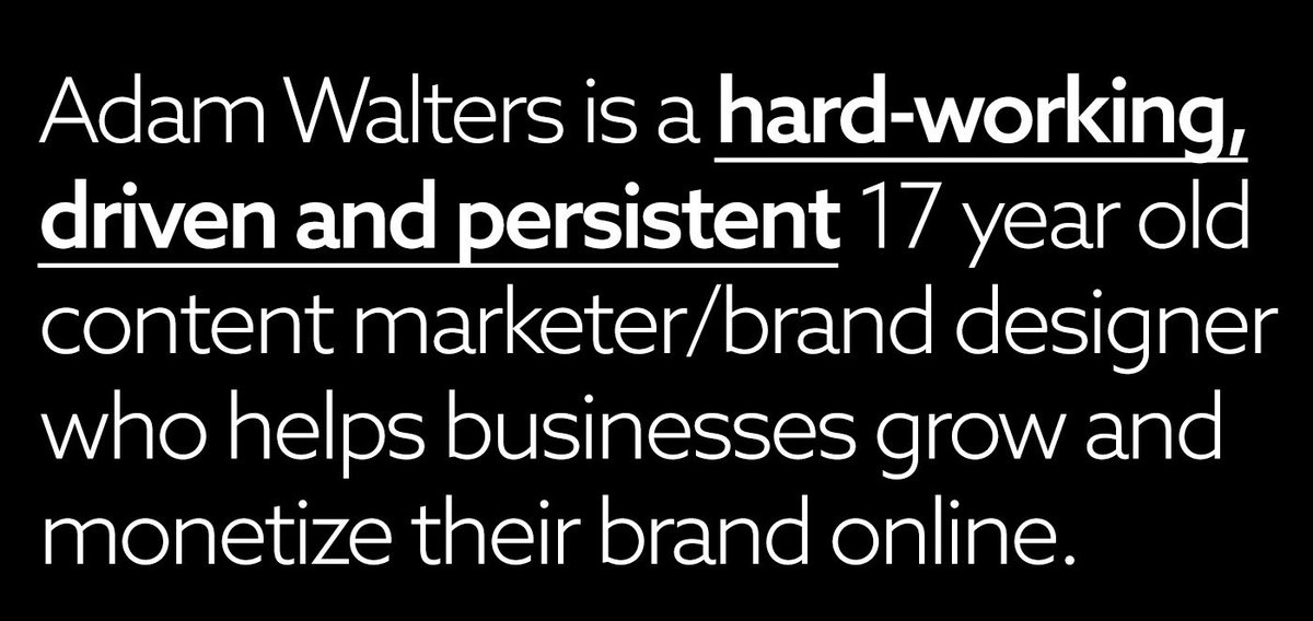 waltersdesignco's tweet photo. I asked my audience on IG to describe me. 

Key things were: Hard-Working, Driven &amp; Persistent

I added these into a brief description of me/what I do. That is brand. 

Knowing how your audience feels about you is huge. I’d highly recommend doing this! https://t.co/bET3IrSAvA