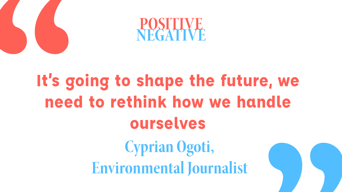 posnegative's tweet photo. Yesterdayโs episode was a chat with @Laurencehall and environmental journalist Cyprian Ogoti.
They discuss how Kenya is dealing with the pandemic and the future impact Cyprian feels it will have.
Download -> https://t.co/fnDdJA6oGa
#quoteoftheday #Kenya #COVID #Posnegative https://t.co/T8LexThYmT