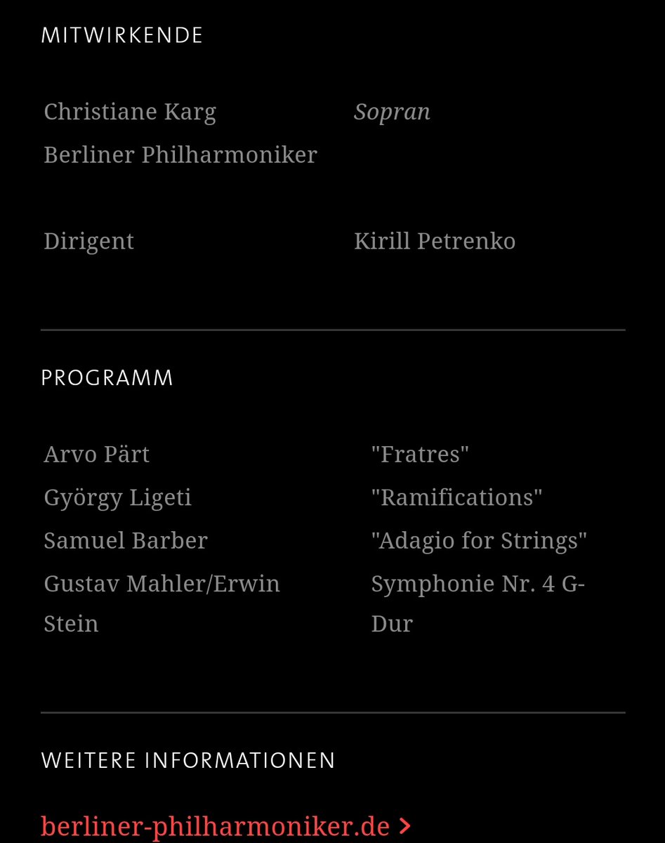 helene_mahln's tweet photo. Watching the #replay of the 2020 European Concert given yesterday ! So great ! Bravo !
with @BerlinPhil conducted by #KirillPetrenko with soprano #ChristianeKarg .
#europakonzert #europeanconcert #arvopärt #ligeti #samuelbarber #mahler #mahler4 #classical
#emmanuelpahud @EPahud https://t.co/jQHiKaVLCh
