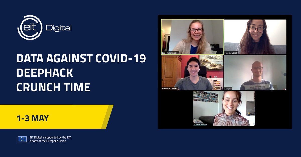 EIT Digital CEO <a href="/WillemJonkerNL/">Willem Jonker</a> on #DATAagainstCOVID19 #deephack:
‘The current world-wide efforts regarding COVID-19 apps demonstrate the timeliness of and need for our DATA against COVID-19 DeepHack.' Now it's crunch time for our 20 teams. Stay tuned for the outcome <a href="/TCEurope/">TechCrunch Euro News</a>