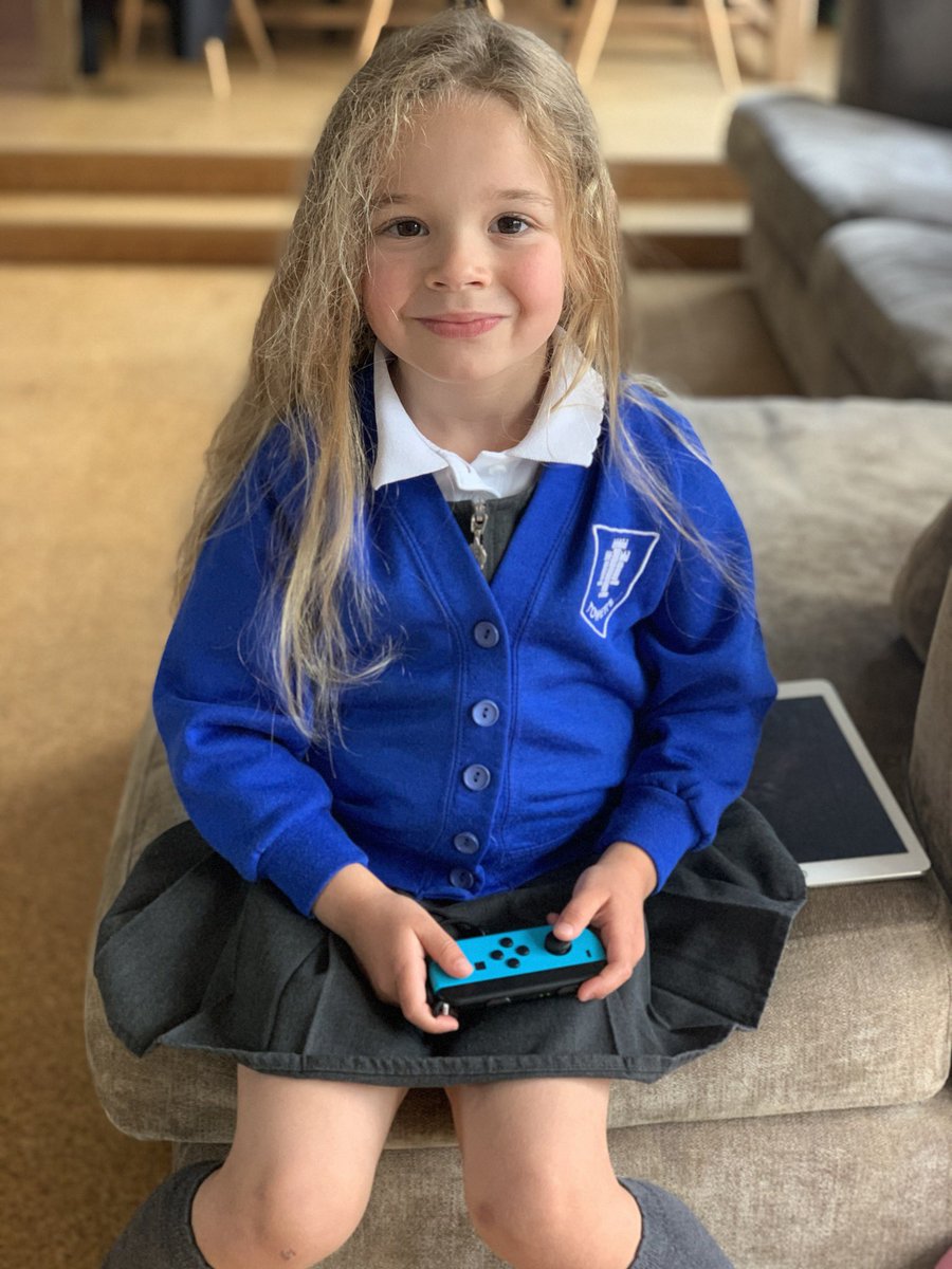 becky_lou's tweet photo. I think someone is missing school, this is our current attire... @TowersFedEYFS @Mr_Ryan_ https://t.co/J6ZprHI9TJ