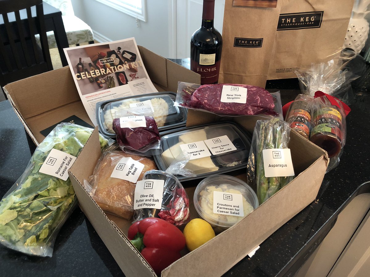 allthingsregal's tweet photo. OMG! 🍷🥩🥗🍞🥔 @TheKeg just delivered a special treat to my home! Their NEW #CelebrationKit which brings The KEG to YOUR KITCHEN! Available to order May 4, 2020! #TheKEG @JLohrWines Thank U for bringing a little joy to my home ❤️ Pics when plated to come! #RandomActOfKindness ❤️ https://t.co/7nUUwht9zA