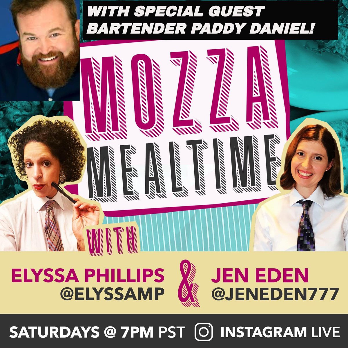 ElyssaMP's tweet photo. 2 very imp't things about 2night!
1. Everyone's fave bearded bartender, #PatrickDaniel , is coming on 2 make Quarantini Cocktails at home!
2. This will be the 1st time I'm doing jokes 2 no live audience! Good thing I'm used 2 not hearing any laughter after my jokes anyways. https://t.co/h659kWkWBP