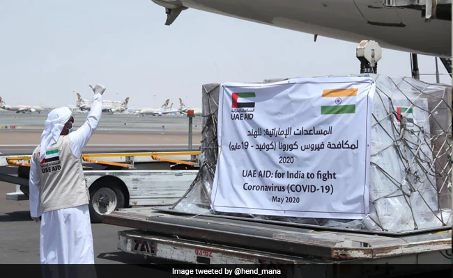 ndtv's tweet image. India gets 7 tons of medical supply from UAE to fight #COVID19 ndtv.com/india-news/cov…