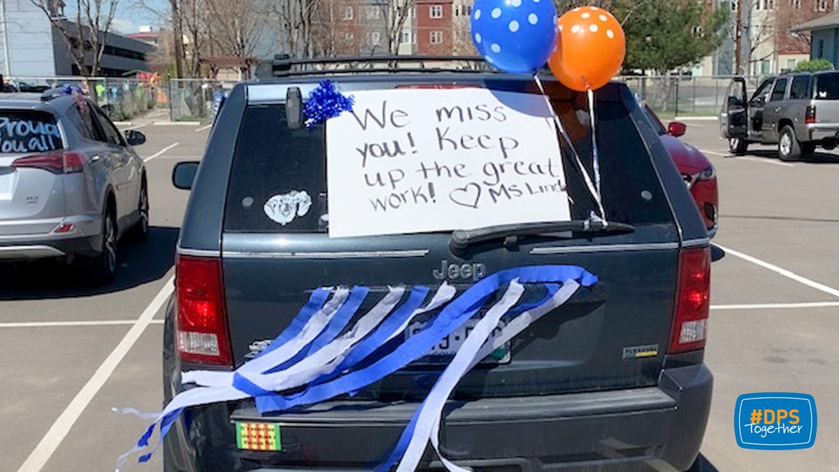 dps_k12's tweet photo. Over the past couple of weeks, a few of our DPS schools have hosted car parades celebrating our students!
• Fairview Elementary
• @JohnAmesse
• @CPATheWarriors #DPSClassof2020
#DPSTogether https://t.co/DrOuTtXNnY