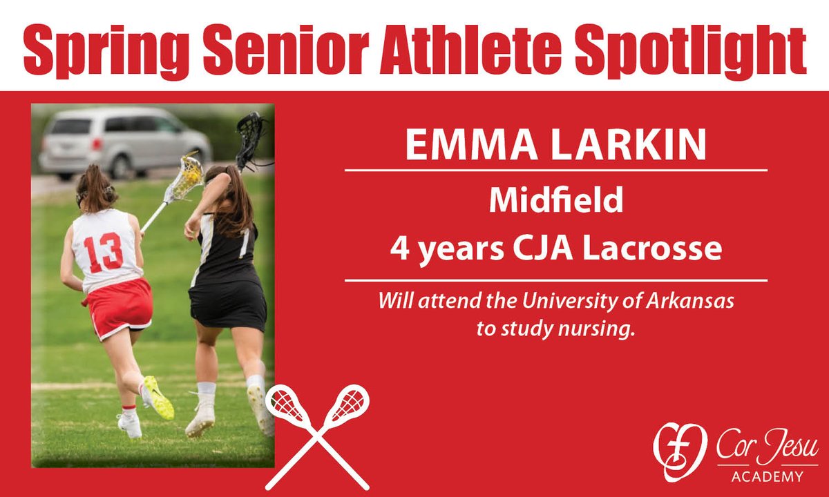 Best of luck in college, Emma! #2020Strong #GoChargers

<a href="/CJAlacrosse/">Cor Jesu Lacrosse</a>