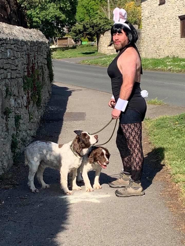 Steve’s dog walk update today...He’s looking very sexy isn’t he 