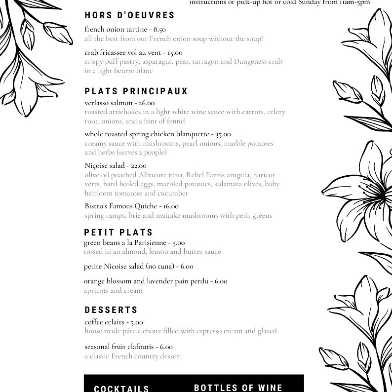 Our Mother's day menu is ready to view. Give us a call or order on-line! We can't wait to serve you!

#bistrovendôme 
#craftedconcepts 
#imnotcryingyouare 
#momsarethebest