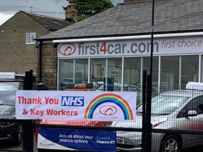 first4car's tweet photo. Amazing to finally get delivery of our #supportbanner which is proudly fitted at the front of our premises to show our #support for the amazing work done by the #NHS and all the other #keyworkers who are keeping our country going! #staypositive #stayhealthy #stayhome #staysafe https://t.co/HO5wlW3P6b