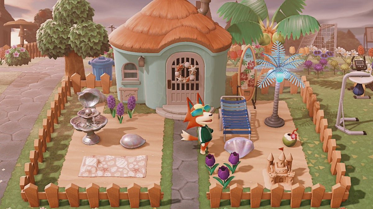 sukiaIone's tweet photo. more customized yards for my villagers! https://t.co/w0KSwLgVss