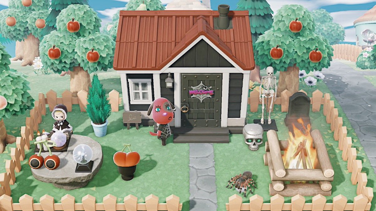 sukiaIone's tweet photo. more customized yards for my villagers! https://t.co/w0KSwLgVss