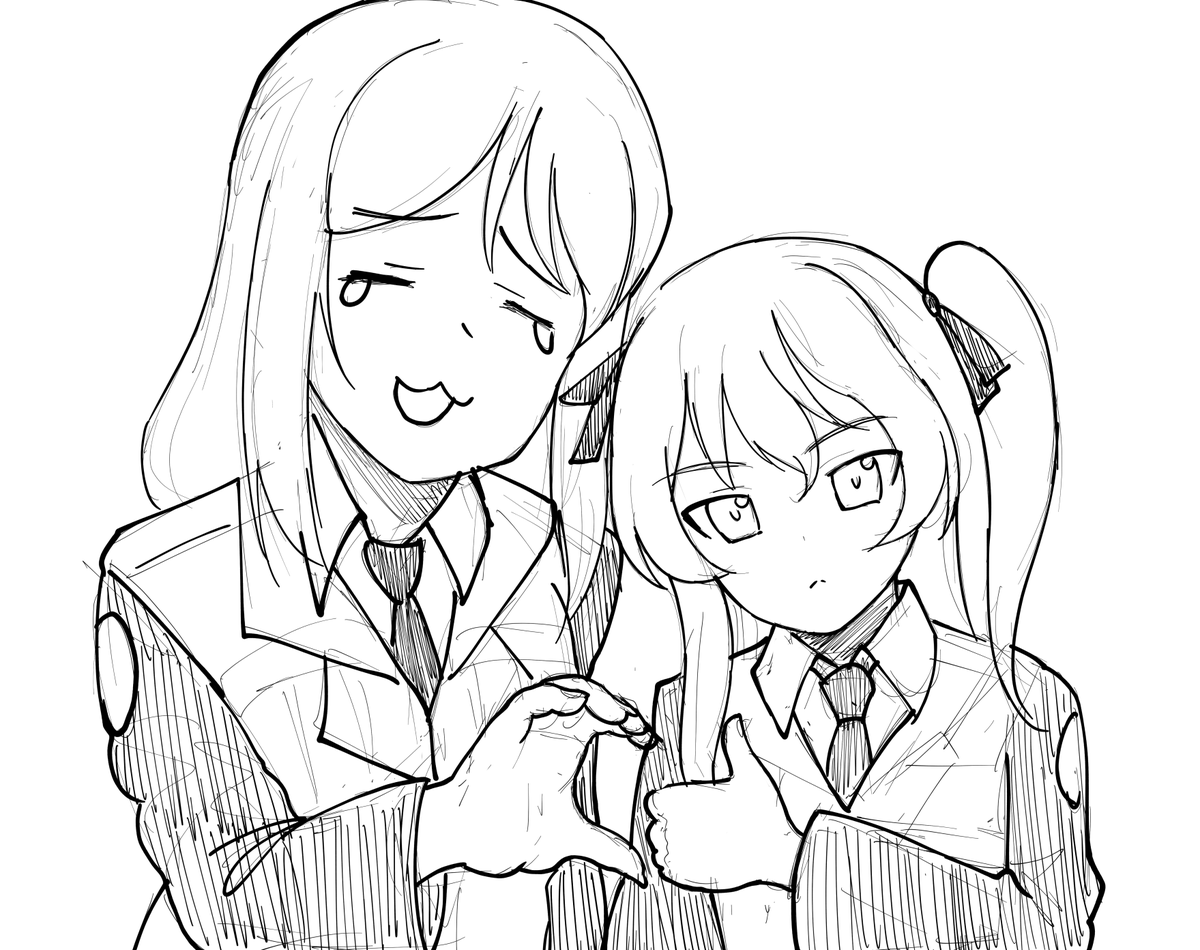 I wanted to color this, but I ran out of time heh
#ガルパン版深夜のお絵描き60分一本勝負
#ガルパン版深夜のお絵描き60分一本勝負_20200502 
