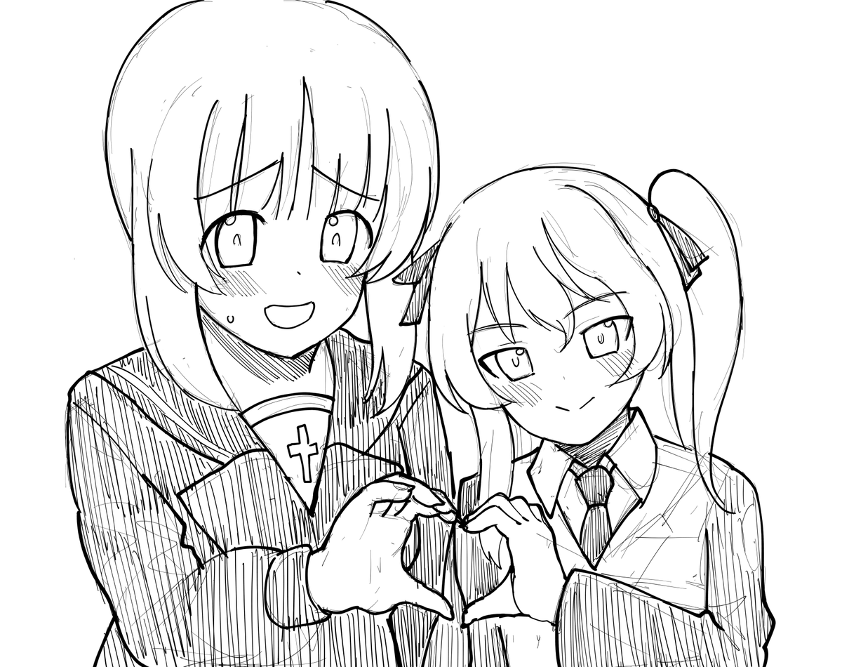 I wanted to color this, but I ran out of time heh
#ガルパン版深夜のお絵描き60分一本勝負
#ガルパン版深夜のお絵描き60分一本勝負_20200502 