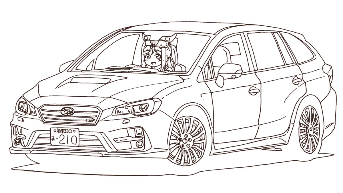 #AqoursCars ぬり絵その2 