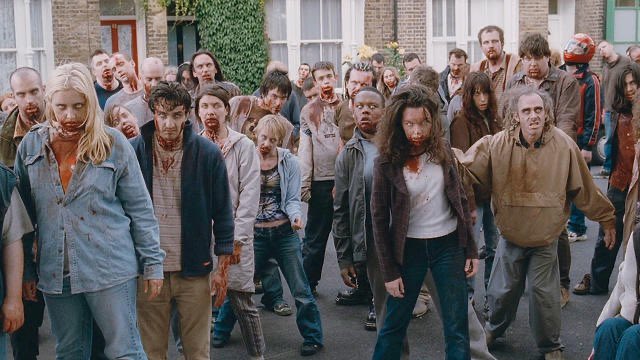 #26 - Shaun Of The Dead de Edgar Wright (2004)Shaun ne sait pas quoi faire ni de sa vie ni de couple. Mais une hallucinante invasion de zombies va lui remettre les idées en place. Une belle parodie du genre alliant habilement humour et horreur sans jamais en faire trop.