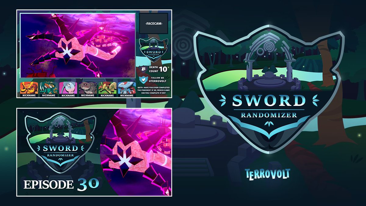 Terrovolt's tweet photo. Hey all! Here's my first project of 2020. A Pokemon Sword Randomizer Nuzlocke Series Pack! I think it looks alright considering I haven't made graphics in almost 2 years. I would love to see your thoughts on this one :] https://t.co/9XxGee1kSW