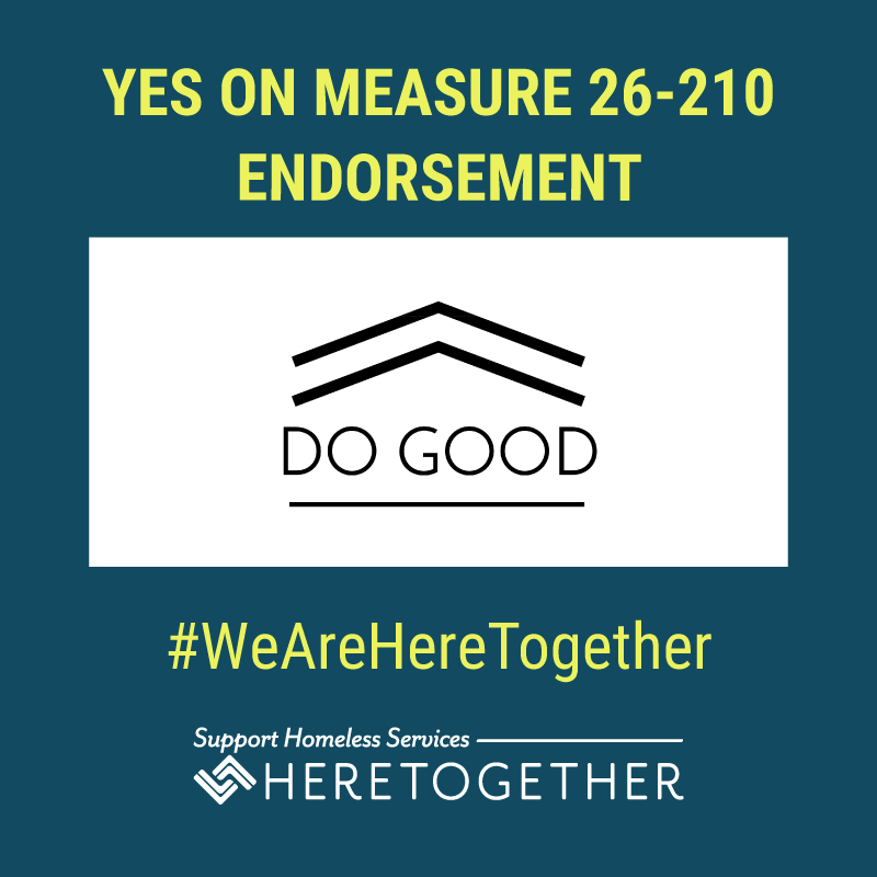 HereTogetherOR's tweet image. Thank you, @DoGoodMultnomah, for your dedicated service and your support of Measure 26-210 for regional homeless services!
#WeAreHereTogether
👉🏾Pledge to Vote YES: buff.ly/2yevrBA
👉🏿Get a lawn sign or poster! buff.ly/3cI5Qjp