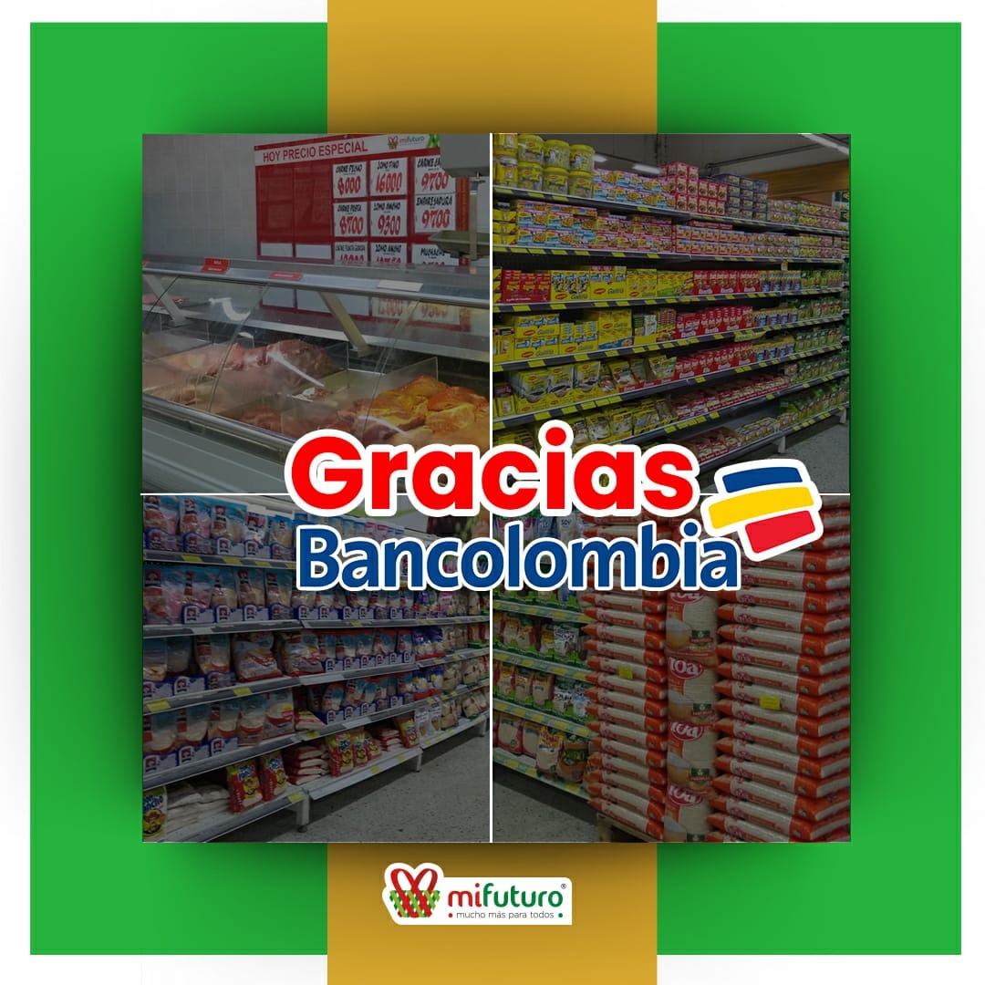Supermifuturo's tweet photo. Gracias a nuestro aliado @Bancolombia  pudimos obtener los recursos para garantizar el surtido de nuestras tiendas @Supermifuturo 🙏🙏🙏 https://t.co/zxQjxIl92d