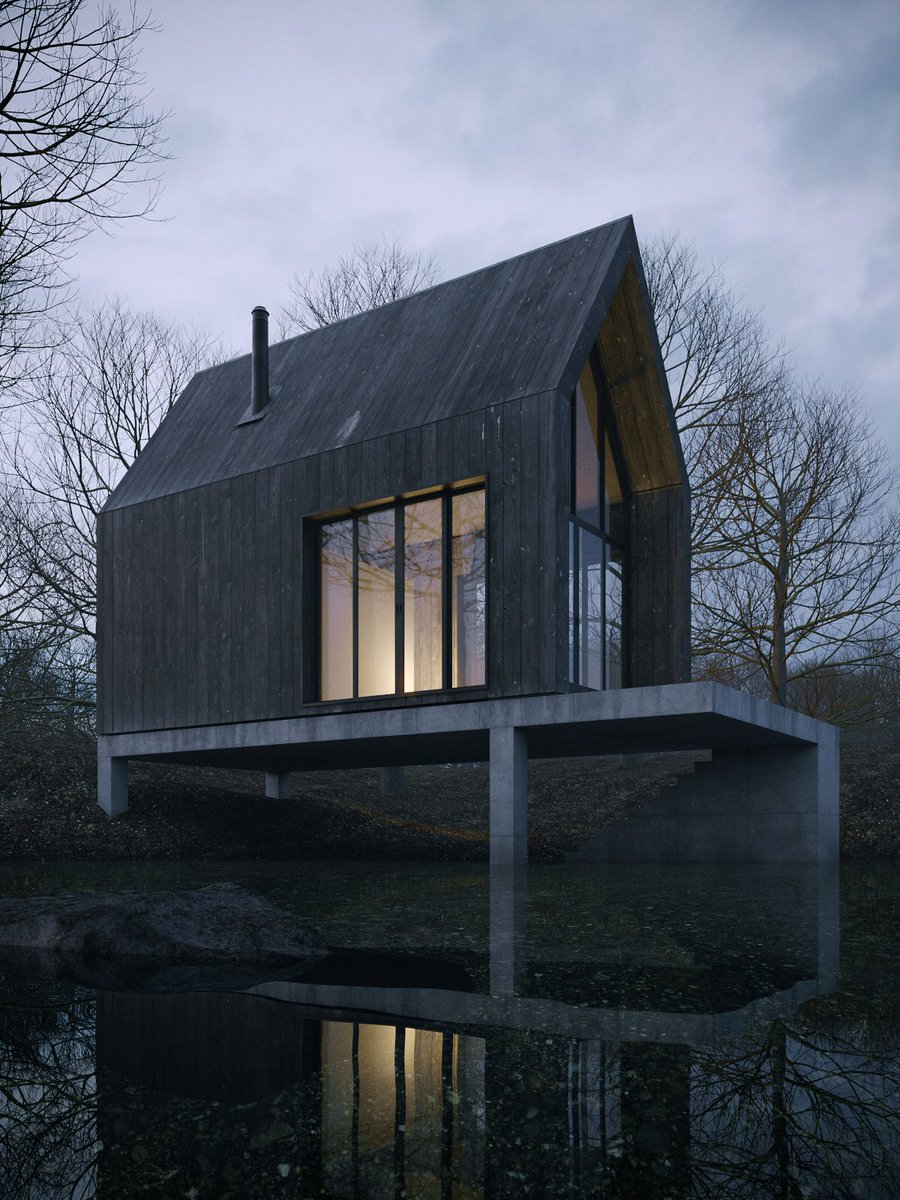 PICSIMstudio's tweet photo. Cabin Render Contest. #3d #3dsmax #rendering #cgi #house https://t.co/EdyTDrs9I5