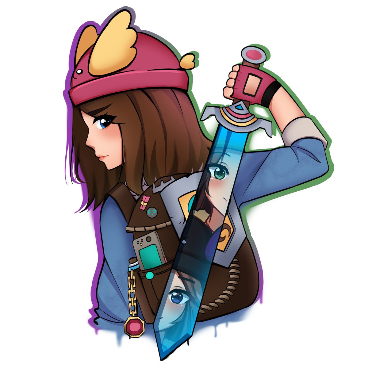 Demcheg1's tweet photo. This is my submission for the #FortniteSprayContest 
Skye 💜💚 https://t.co/2RnGqJkXrM
