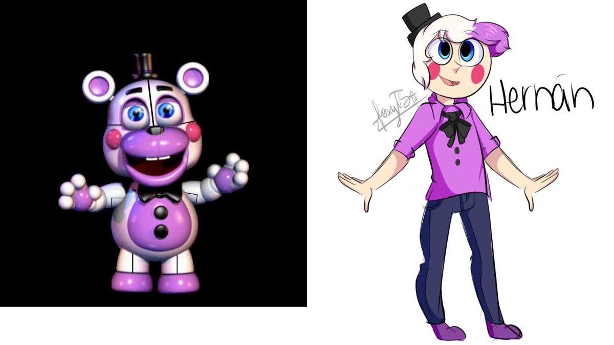 FNAF_Humans_ENG's tweet photo. New animatronic designs! ✨
Happy Frog 💚, Helpy 💜, Mr. Hippo 💜 and Scrap Baby 🧡 We hope you like it.

FNAF and its characters belong to: @real_scawthon
Human Versions of: @FoxyTheSwager55 

#FNAFHumans // #HumansAU https://t.co/h4z7rGDKej