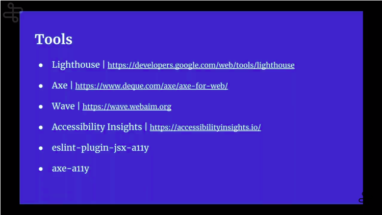 MrDarrenV's tweet photo. @hellonehha busting some myths on #a11y and why it's important to consider them when building our web apps in React, followed by some useful resources on what we can use to help us out! #ByteConf https://t.co/6DpaEK6bZi