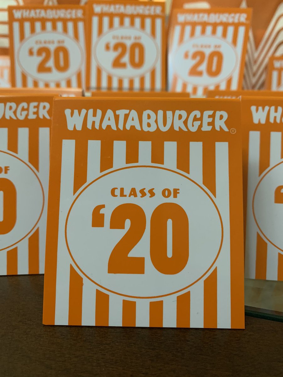 LehmanHighLobos's tweet photo. Look what our proud PROUD Principal got for each of our 2020 seniors! Thank you @Whataburger for all your support! @zunigak13 @Lehman2020 https://t.co/DHg4Szcagj