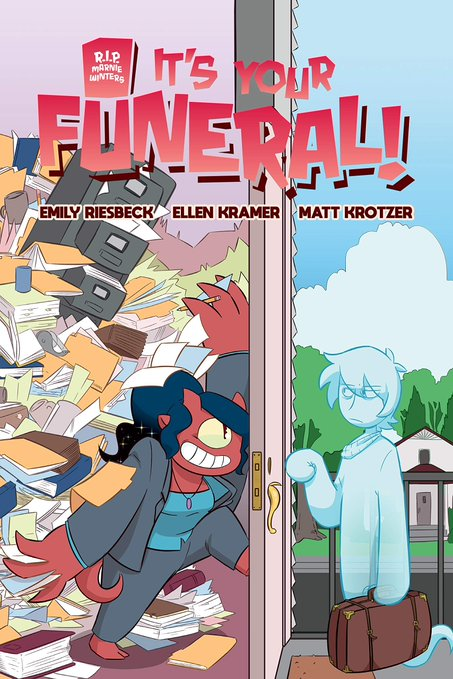emilyriesbeck's tweet photo. Right now! Me, @Smellestine, @mattkrotzer and @Smellestine are going live to talk about It's Your Fuenral for @PajamaComicCon!

Come stop by! https://t.co/XKtzrU8OBU https://t.co/XaovEqmQTC