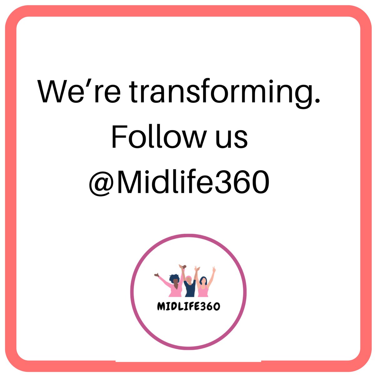 PhenomenalBfly's tweet photo. We’re transforming. Follow me @midlife360 Speaking, coaching and supporting women who due to choice or circumstance are ready to make a change. https://t.co/go2VTMiGgB