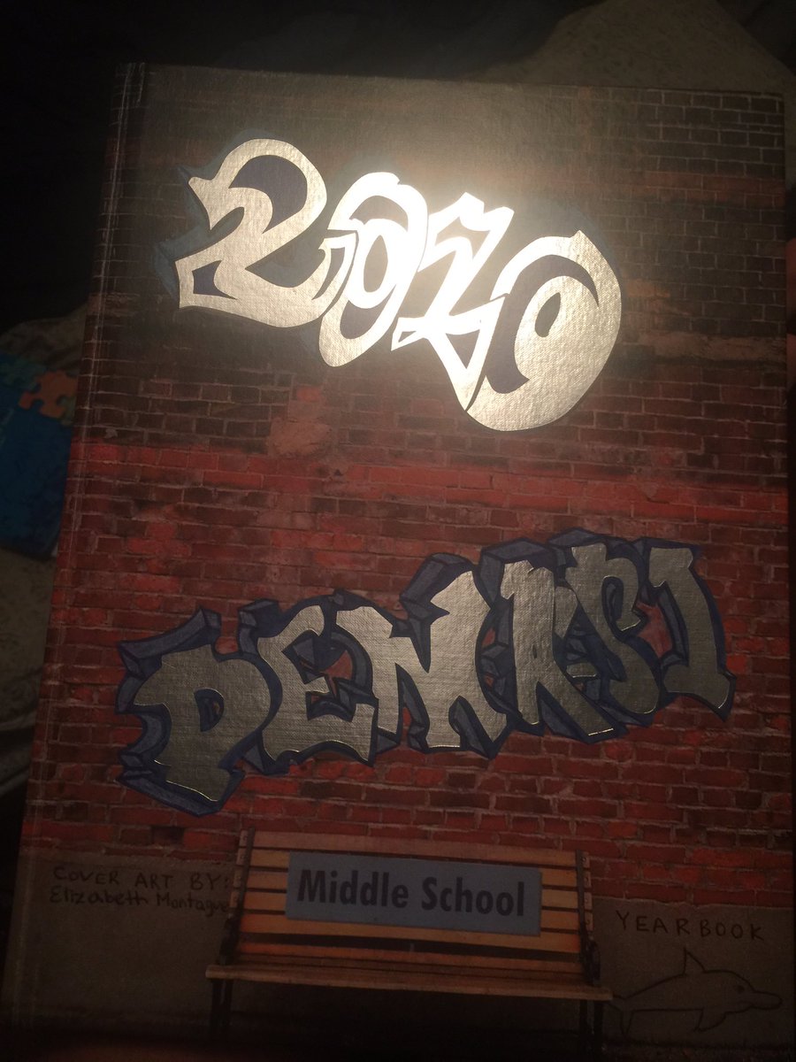 MaybeItsKB's tweet photo. It took me 10 years to realize the girl that designed our yearbook in middle school got away with writing  “penis” with a penis next to it 😂 https://t.co/9xqvdRLyUr