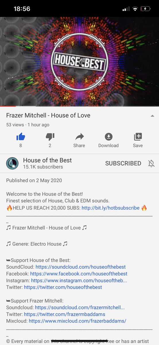I’d say the album release is going fairly well, considering I’ve not actually posted the links and still got loads of video promo left. #2 is on House Of The Best and been Tune Of The Week twice. Cool.