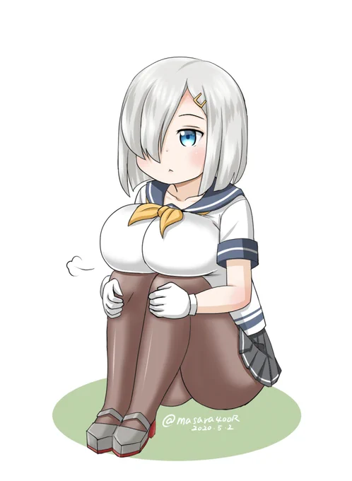 #艦これ版深夜の真剣お絵描き60分一本勝負
#艦これ版真剣お絵描き60分一本勝負_20200502
#浜風
休憩はまちゃん 