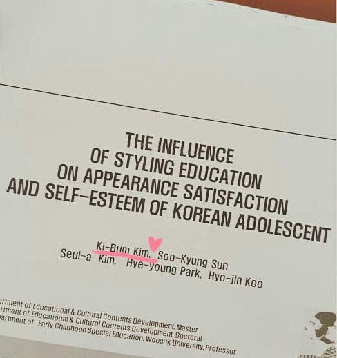 When kibum was doing his graduate studies he wrote his master’s thesis on how fashion impacts the youth