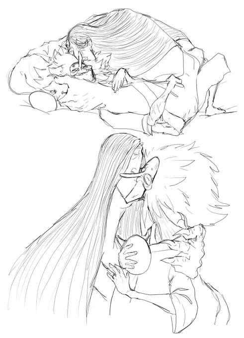 Quick soft sketches before work. 