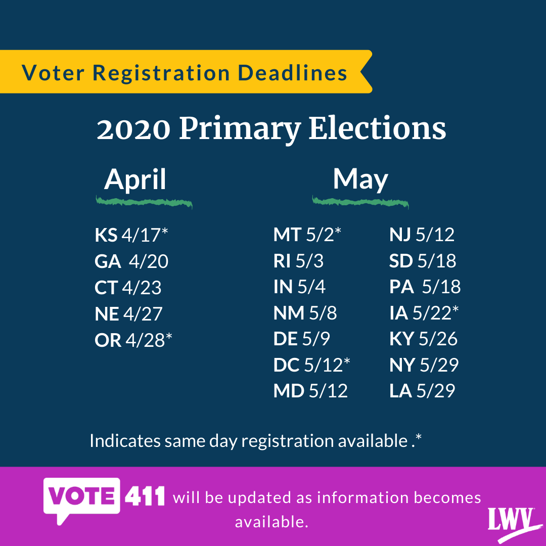 MONTANA VOTERS: Today's the last day to register to vote in the 2020 primary election! Check your registration status on VOTE411.ORG. #Election2020